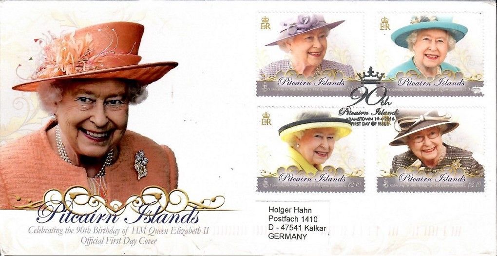 Znaczek Pitcairn 2016 Mi adr 967-970 FDC