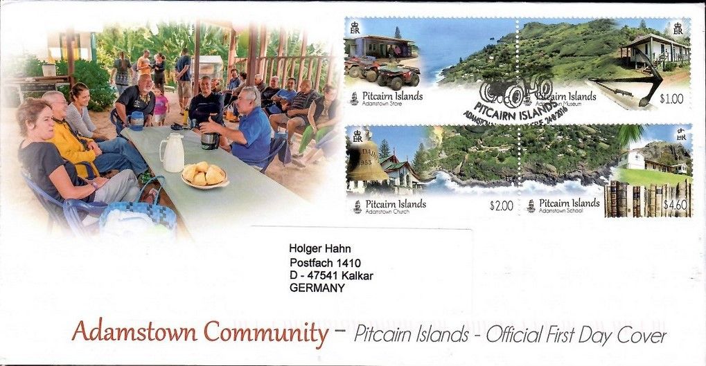 Znaczek Pitcairn 2016 Mi adr 975-978 FDC