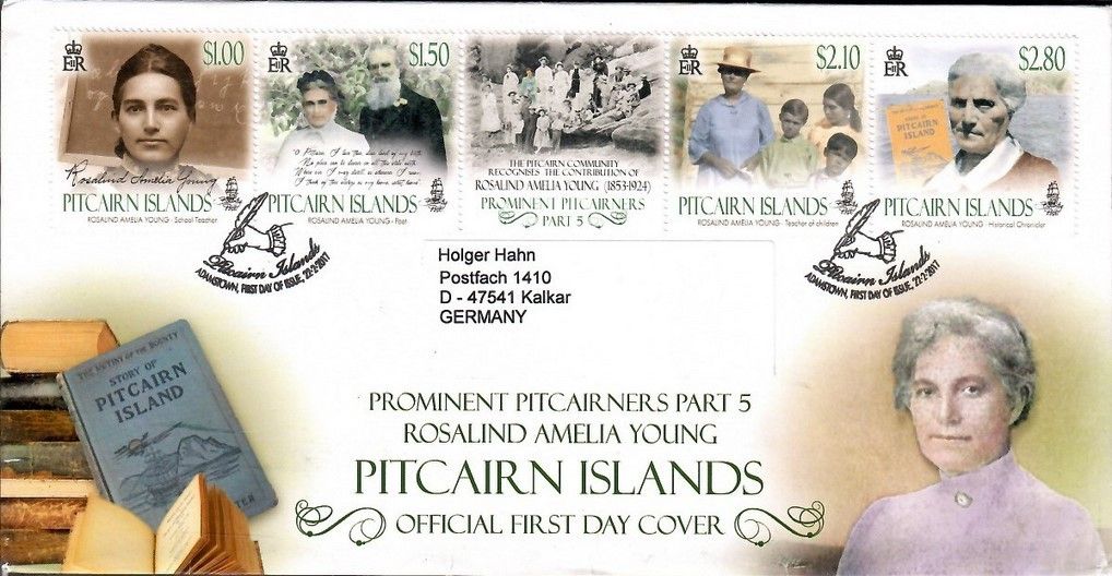 Znaczek Pitcairn 2017 Mi adr 991-994 FDC