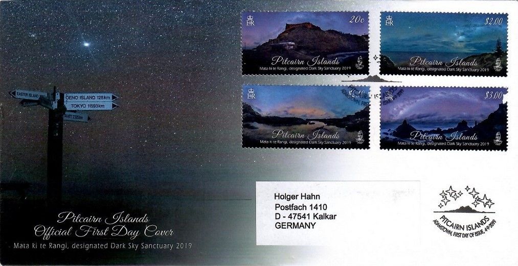 Znaczek Pitcairn 2019 Mi adr 1062-1065 FDC