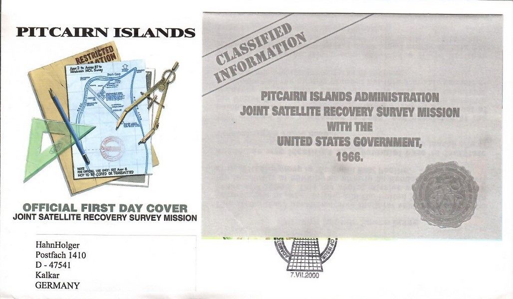Znaczek Pitcairn 2000 Mi adr bl 25 FDC