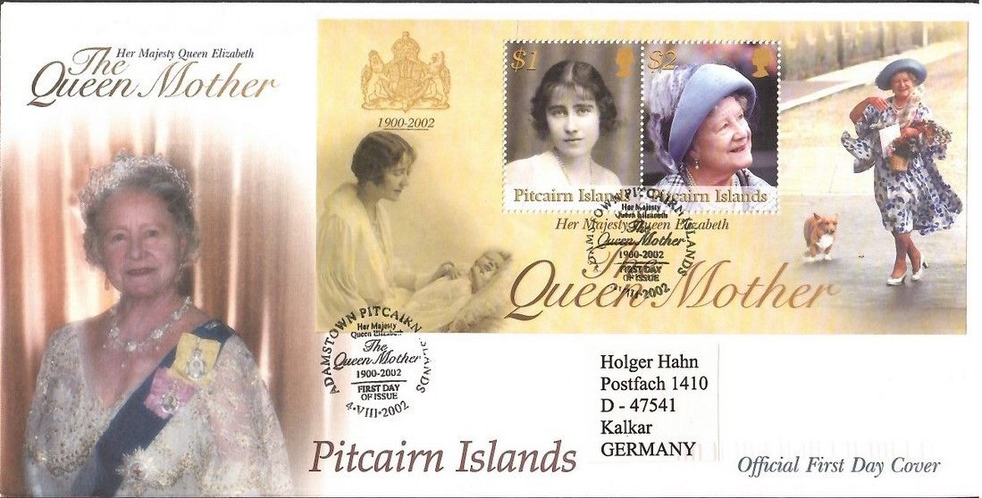 Znaczek Pitcairn 2002 Mi adr bl 31 FDC