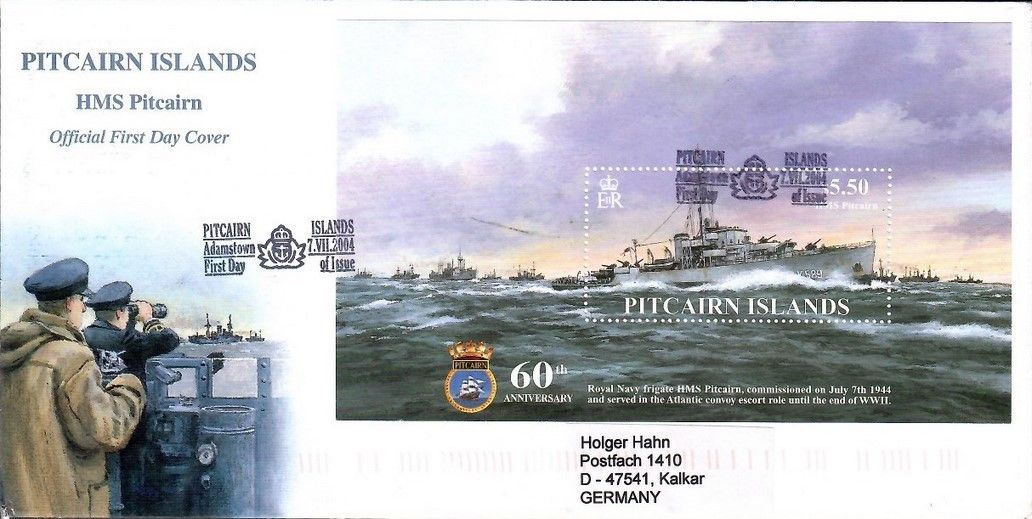 Znaczek Pitcairn 2004 Mi adr bl 35 FDC
