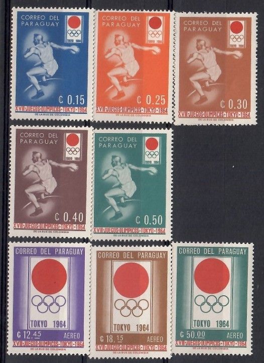 Znaczek Paragwaj 1964 Mi 1265-1272 Czyste **
