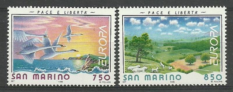 Znaczek San Marino 1995 Mi 1607-1608 Czyste **