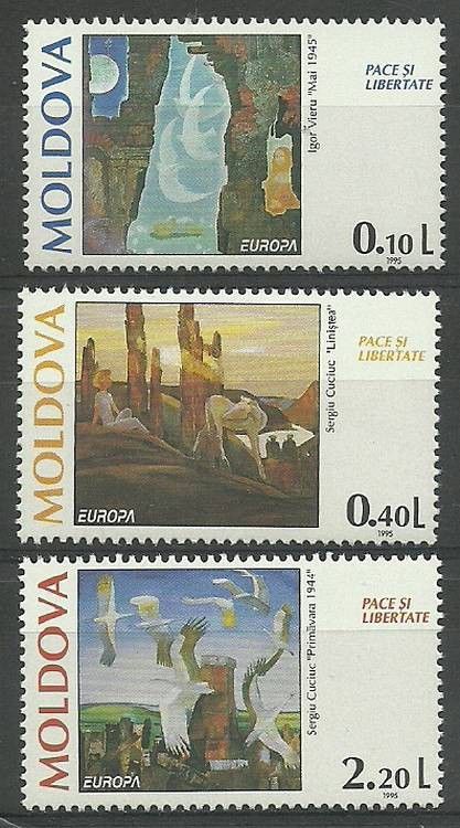 Znaczek Mołdawia 1995 Mi 164-166 Czyste **