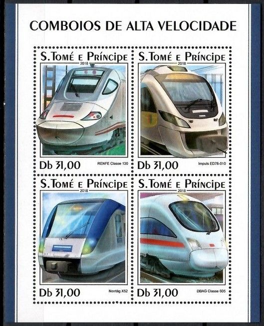 Znaczek Wyspy Św. Tomasza i Książęca 2018 Mi ark 7798-7801 Czyste **