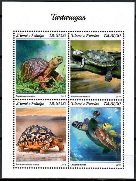 Znaczek Wyspy Św. Tomasza i Książęca 2018 Mi ark 7838-7841 Czyste **