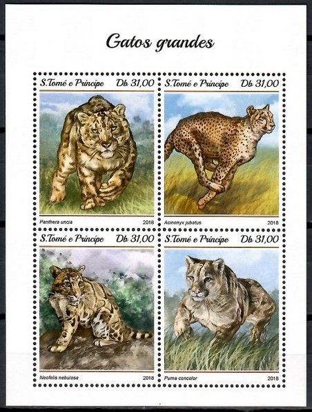 Znaczek Wyspy Św. Tomasza i Książęca 2018 Mi ark 7858-7861 Czyste **