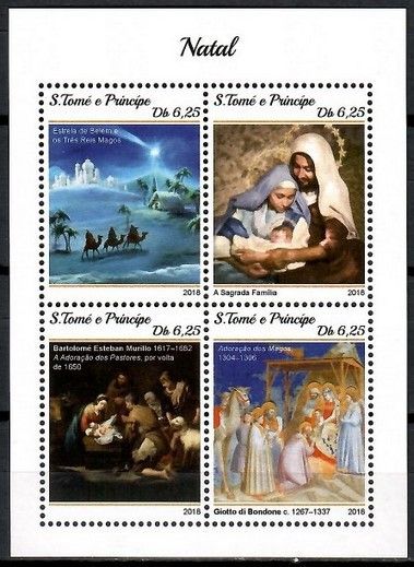 Znaczek Wyspy Św. Tomasza i Książęca 2018 Mi ark 7973-7976 Czyste **