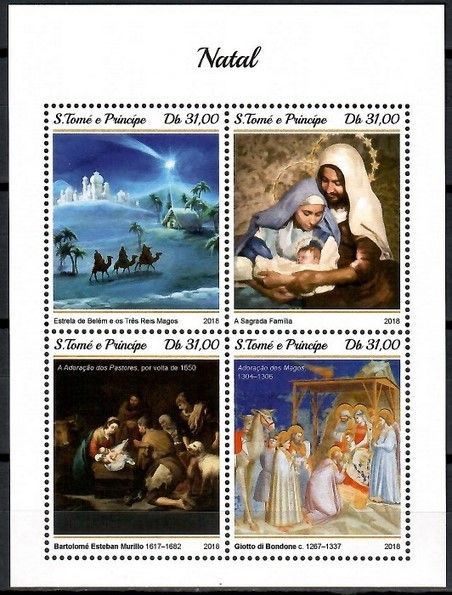 Znaczek Wyspy Św. Tomasza i Książęca 2018 Mi ark 7978-7981 Czyste **