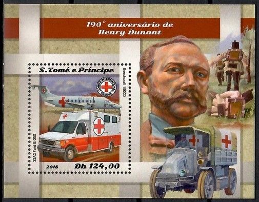 Znaczek Wyspy Św. Tomasza i Książęca 2018 Mi bl 1467 Czyste **