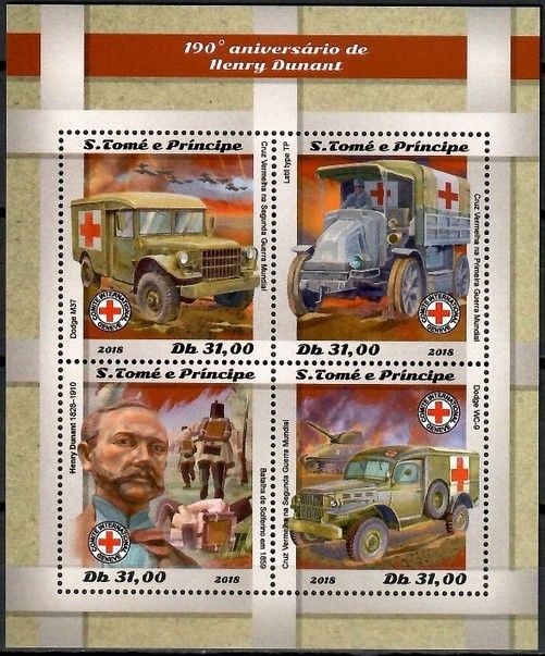 Znaczek Wyspy Św. Tomasza i Książęca 2018 Mi ark 8090-8093 Czyste **