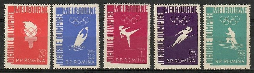 Znaczek Rumunia 1966 Mi 1598-1602 Czyste **