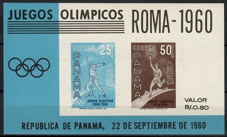 Znaczek Panama 1960 Mi bl 8 Czyste **
