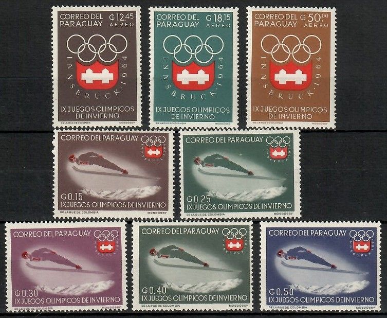 Znaczek Paragwaj 1963 Mi 1249-1256 Czyste **