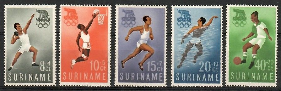 Znaczek Surinam 1960 Mi 384-388 Czyste **