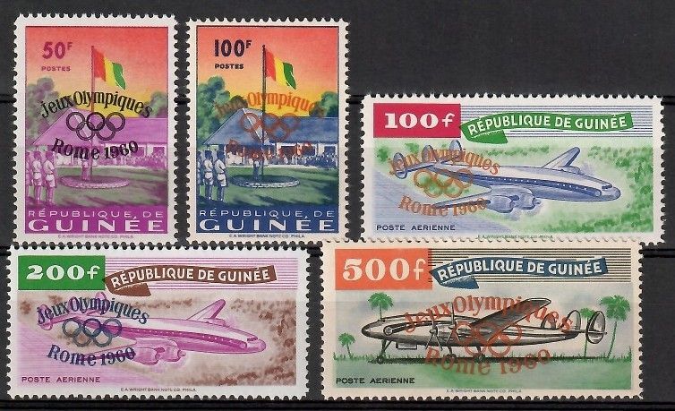 Znaczek Gwinea 1960 Mi 49-53 Czyste **