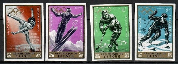 Znaczek Gwinea 1964 Mi 235-238B Czyste **