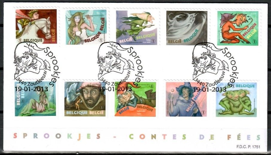 Znaczek Belgia 2013 Mi 4340-4349 FDC