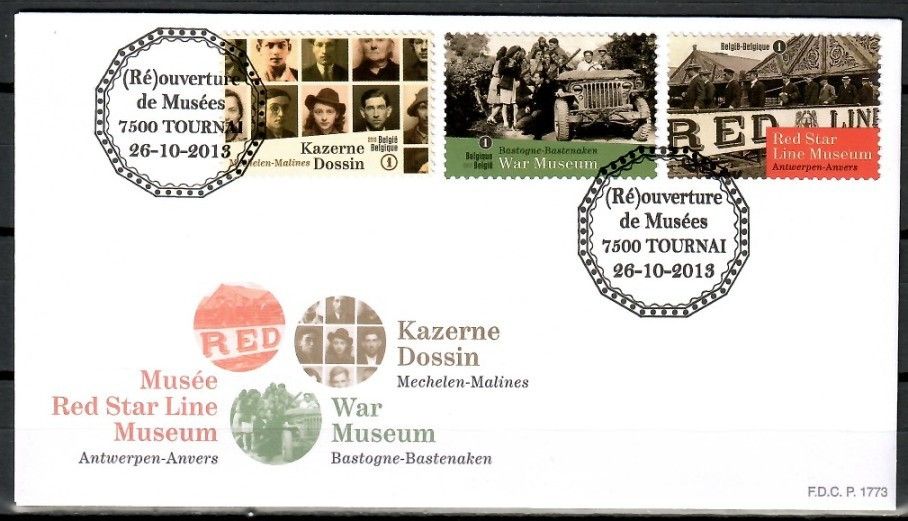 Znaczek Belgia 2013 Mi 4420-4422 FDC