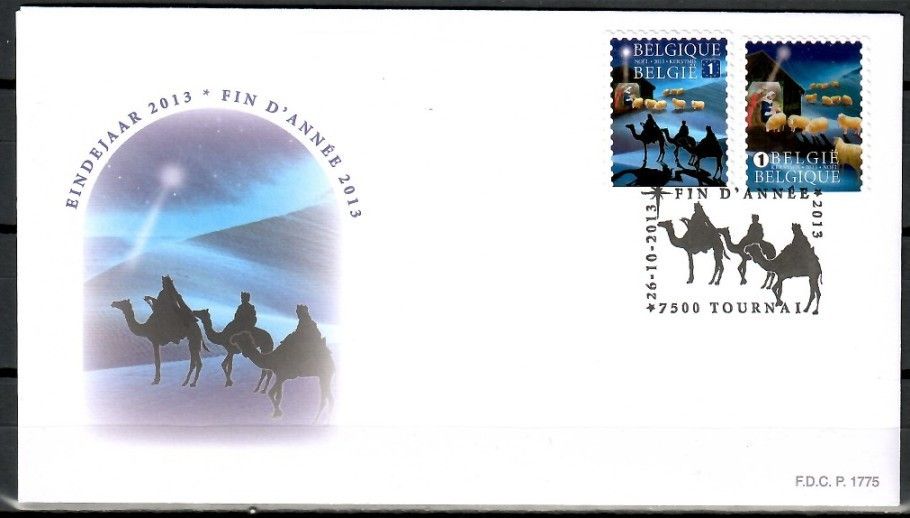 Znaczek Belgia 2013 Mi 4424-4425 FDC