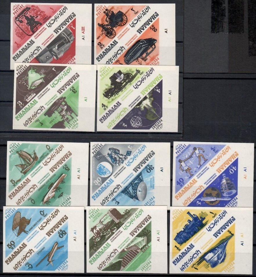 Znaczek Sharjah 1965 Mi 119-138B Czyste **