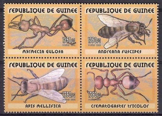 Znaczek Gwinea 2001 Mi 3370-3373 Czyste **
