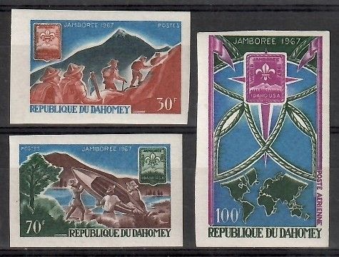Znaczek Dahomej 1967 Mi 321-323B Czyste **