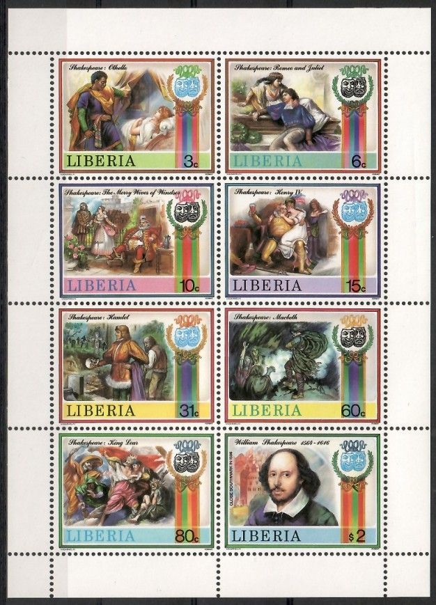Znaczek Liberia 1987 Mi ark 1366-1373 Czyste **