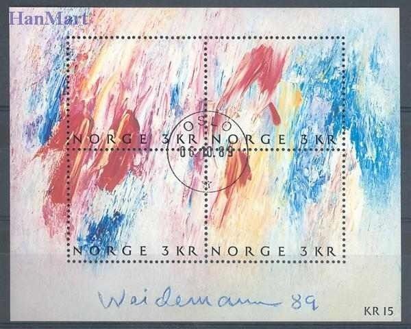 Znaczek Norwegia 1989 Mi bl 11 Stemplowane