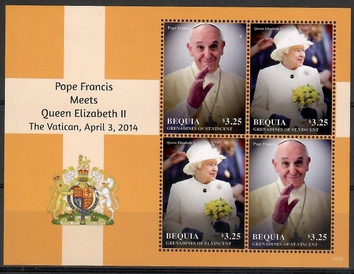 Znaczek Bequia 2014 Mi ark 952-953 Czyste **