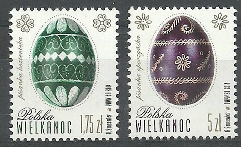 Znaczek Polska 2014 Mi 4662-4663 Fi 4512-4513 Czyste **