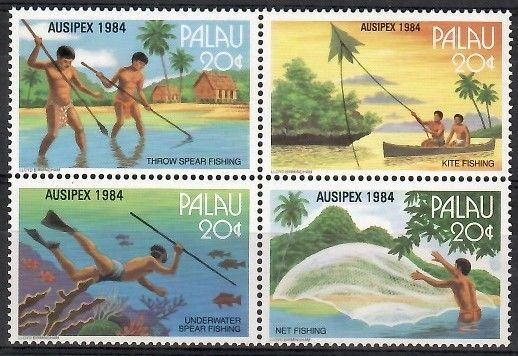 Znaczek Palau 1984 Mi 55-58 Czyste **