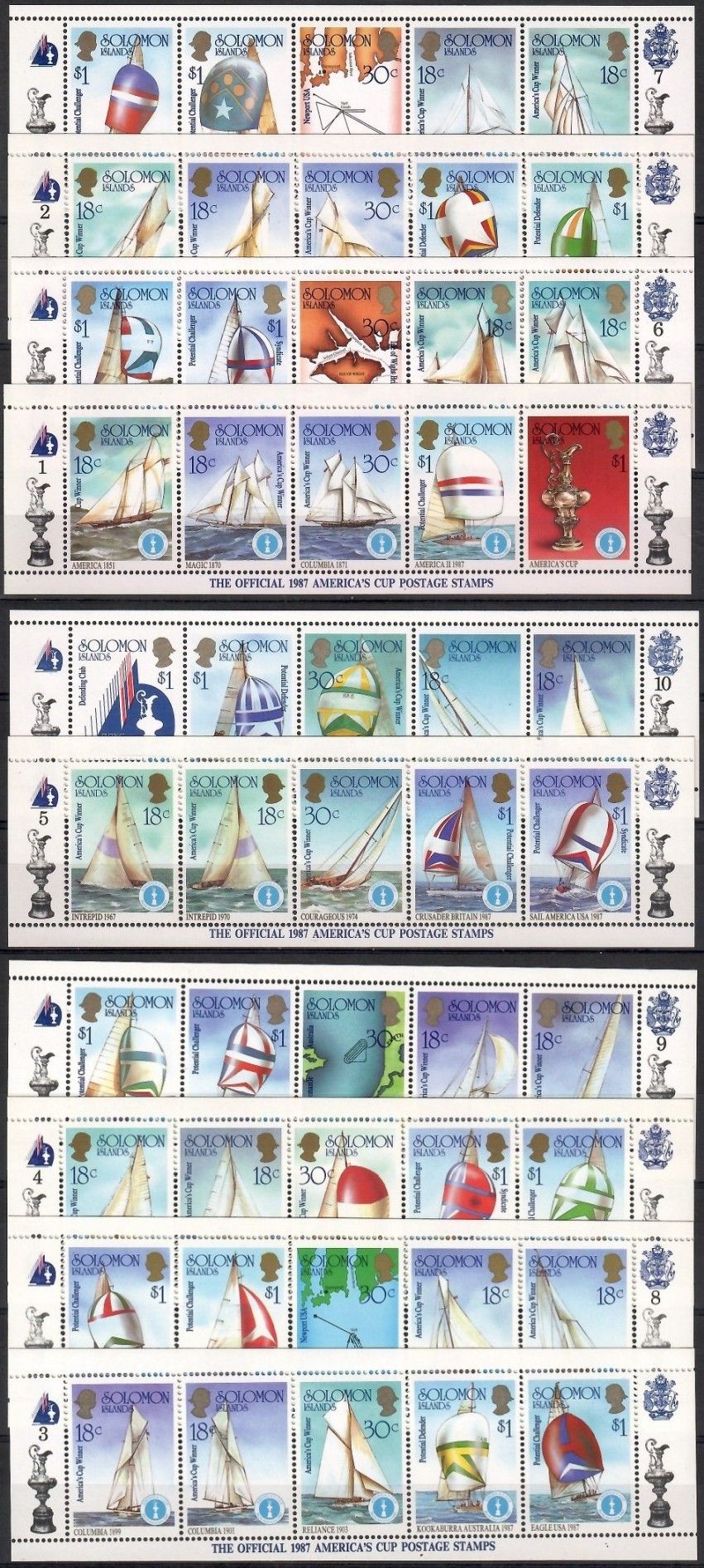 Znaczek Wyspy Salomona 1986 Mi 579-628 Czyste **