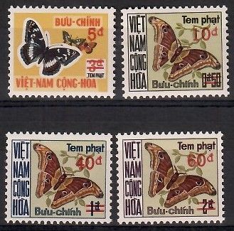 Znaczek Wietnam Południowy 1974 Mi por 21-24 Czyste **
