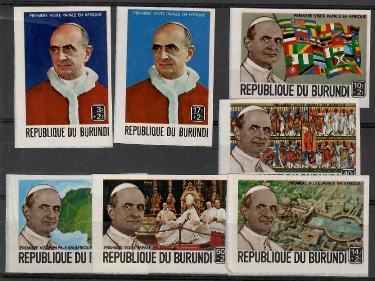 Znaczek Burundi 1969 Mi 506-512B Czyste **