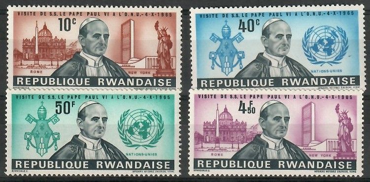 Znaczek Rwanda 1966 Mi 153-156 Czyste **