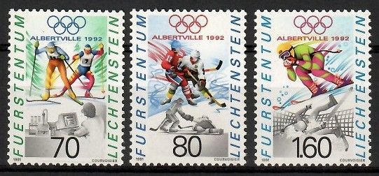 Znaczek Liechtenstein 1991 Mi 1030-1032 Czyste **