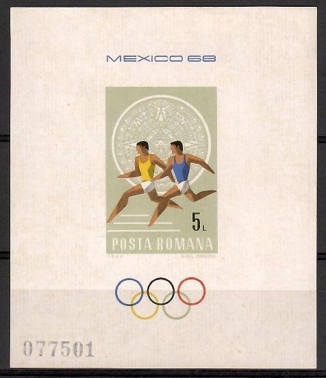Znaczek Rumunia 1968 Mi bl 67 Czyste **