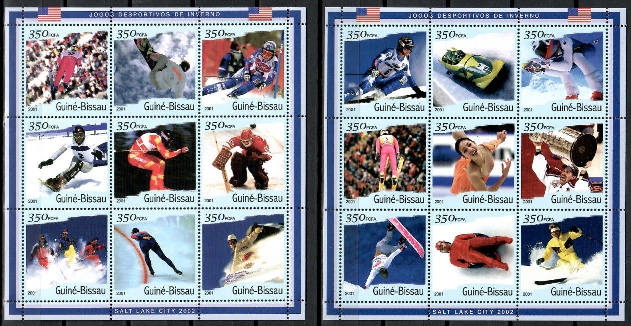 Znaczek Gwinea Bissau 2001 Mi ark 1402-1419 Czyste **
