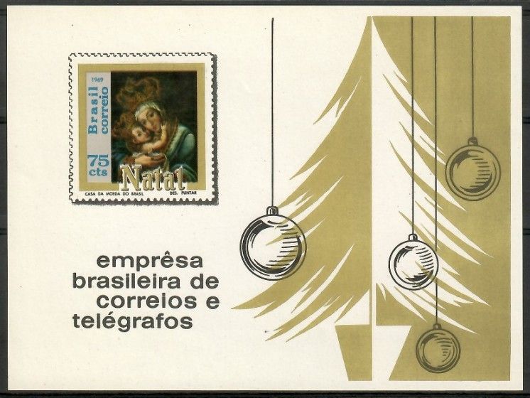 Znaczek Brazylia 1969 Mi bl 25 Czyste **
