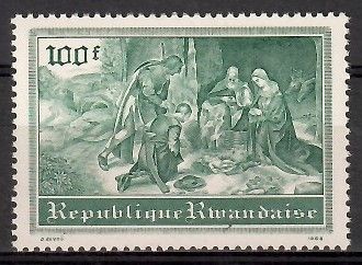 Znaczek Rwanda 1968 Mi 314 Czyste **