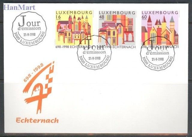 Znaczek Luksemburg 1998 Mi 1456-1458 FDC