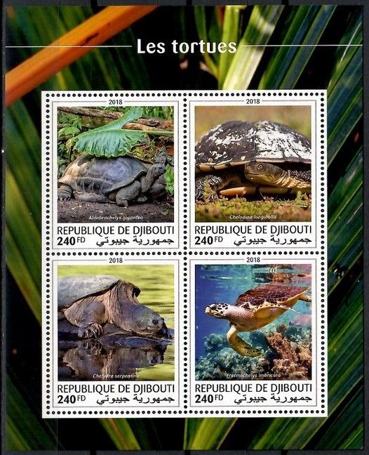 Znaczek Dżibuti 2018 Mi ark 2527-2530 Czyste **