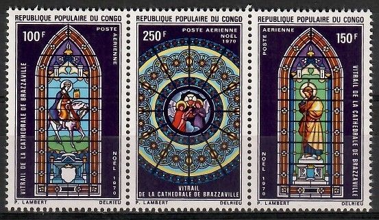 Znaczek Kongo 1970 Mi 269-271 Czyste **