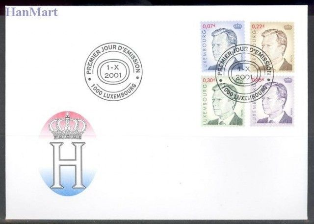 Znaczek Luksemburg 2001 Mi 1539-1542 FDC