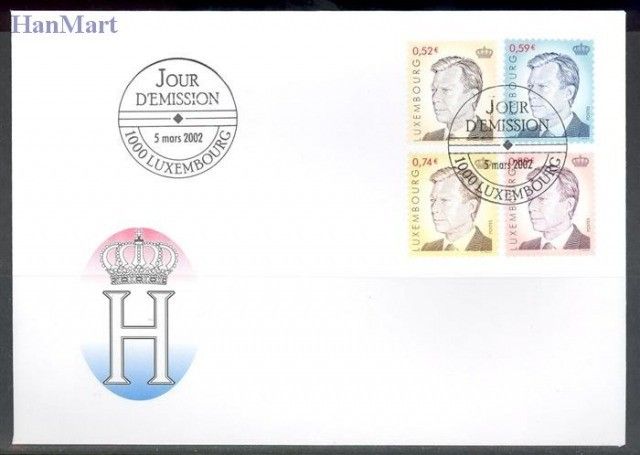 Znaczek Luksemburg 2002 Mi 1570-1573 FDC