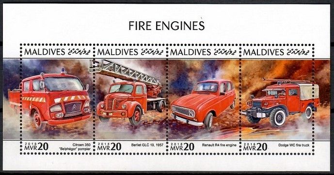 Znaczek Malediwy 2018 Mi ark 7988-7991 Czyste **