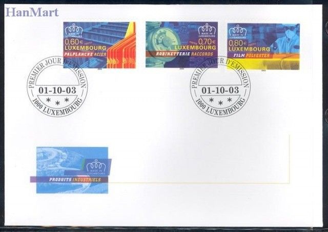 Znaczek Luksemburg 2003 Mi 1615-1617 FDC
